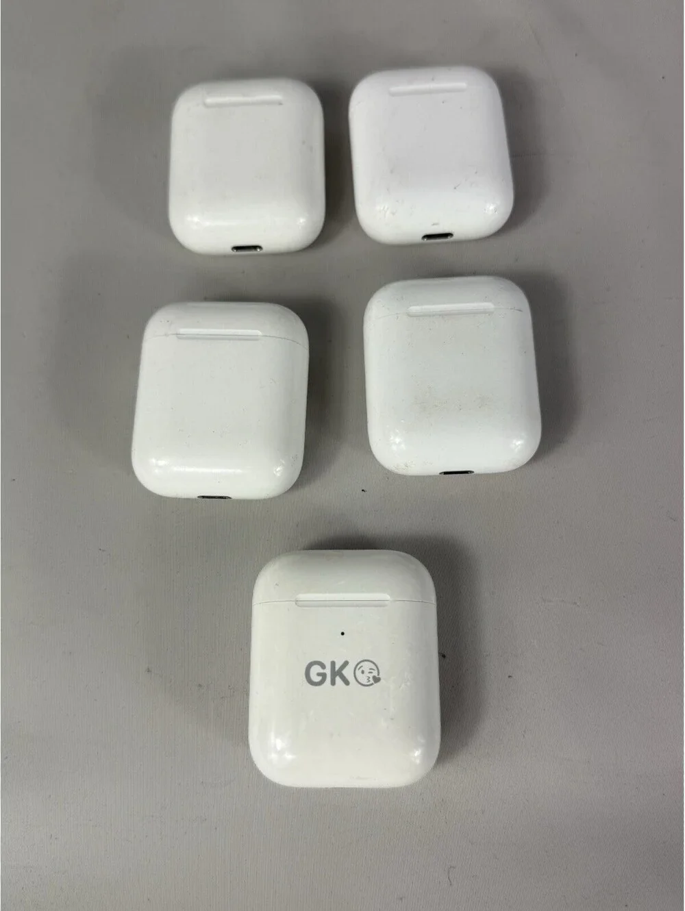 Lot of 5 Apple AirPods 2nd Generation Charging Case A1602 White Cases Only